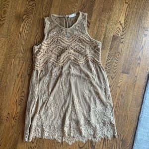 Gold lace Altar’d State dress Size Medium